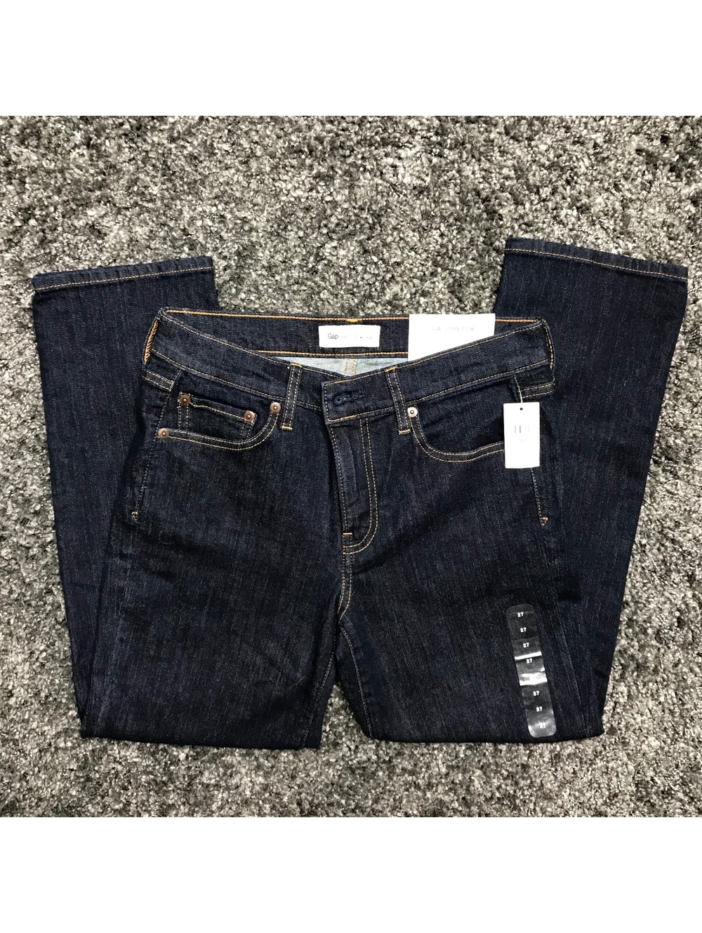 Gap 1969 Women's Low Stretch Slim Crop Jeans, Size 27, Dark Wash